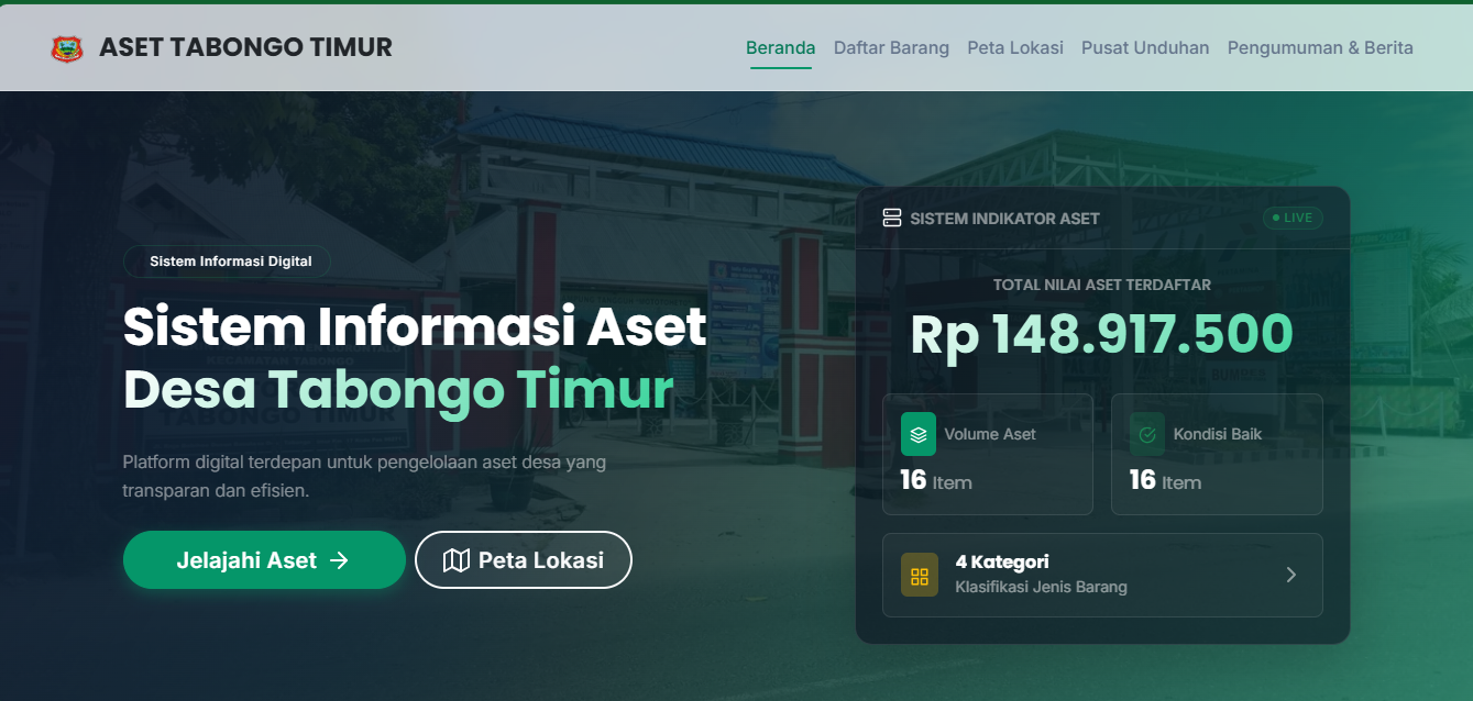 Sistem Informasi Aset Desa Tabongo Timur